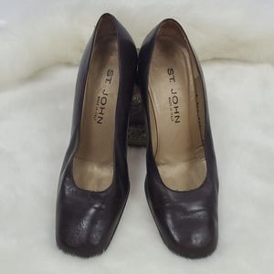 St.John brown classic heel shoes detail size 7.5